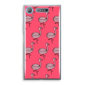 CaseCompany Flamingo: Sony Xperia XZ1 Transparant Hoesje