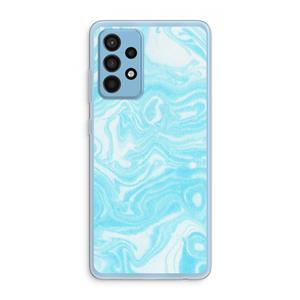 CaseCompany Waterverf blauw: Samsung Galaxy A52 Transparant Hoesje
