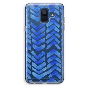 CaseCompany Blauwe pijlen: Samsung Galaxy A6 (2018) Transparant Hoesje