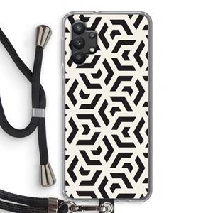 CaseCompany Crazy pattern: Samsung Galaxy A32 5G Transparant Hoesje met koord