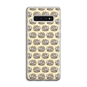 CaseCompany Slapende poes: Samsung Galaxy S10 4G Transparant Hoesje