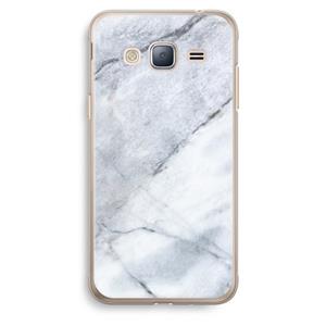 CaseCompany Witte marmer: Samsung Galaxy J3 (2016) Transparant Hoesje