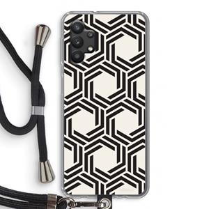 CaseCompany Geometrisch patroon: Samsung Galaxy A32 5G Transparant Hoesje met koord