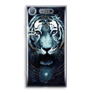 CaseCompany Darkness Tiger: Sony Xperia XZ1 Transparant Hoesje