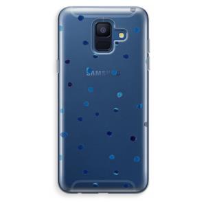 CaseCompany Blauwe stippen: Samsung Galaxy A6 (2018) Transparant Hoesje