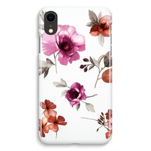 CaseCompany Geschilderde bloemen: iPhone XR Volledig Geprint Hoesje