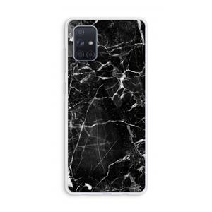 CaseCompany Zwart Marmer 2: Galaxy A71 Transparant Hoesje