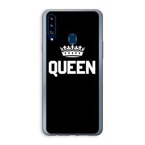 CaseCompany Queen zwart: Samsung Galaxy A20s Transparant Hoesje