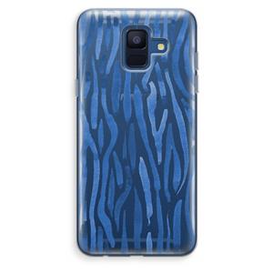 CaseCompany Blauwe nerven: Samsung Galaxy A6 (2018) Transparant Hoesje