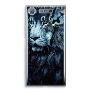 CaseCompany Darkness Lion: Sony Xperia XZ1 Transparant Hoesje