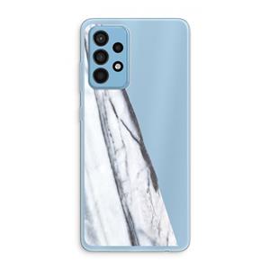 CaseCompany Gestreepte marmer: Samsung Galaxy A52 Transparant Hoesje