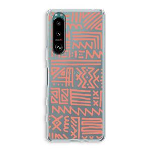 CaseCompany Marrakech Pink: Sony Xperia 5 III Transparant Hoesje