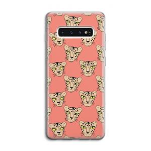 CaseCompany Tijger: Samsung Galaxy S10 4G Transparant Hoesje