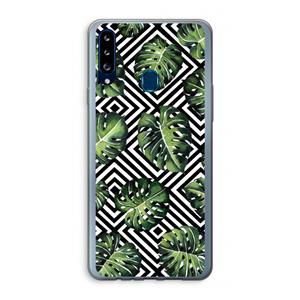 CaseCompany Geometrische jungle: Samsung Galaxy A20s Transparant Hoesje