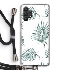 CaseCompany Simple leaves: Samsung Galaxy A32 5G Transparant Hoesje met koord