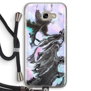 CaseCompany Pastel zwart: Samsung Galaxy A5 (2017) Transparant Hoesje met koord