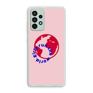 CaseCompany Run The World: Samsung Galaxy A52s 5G Transparant Hoesje
