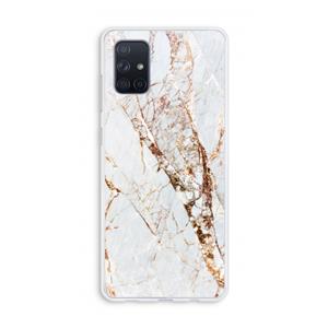 CaseCompany Goud marmer: Galaxy A71 Transparant Hoesje