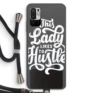 CaseCompany Hustle Lady: Xiaomi Redmi Note 10 5G Transparant Hoesje met koord