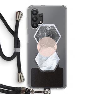 CaseCompany Creatieve toets: Samsung Galaxy A32 5G Transparant Hoesje met koord