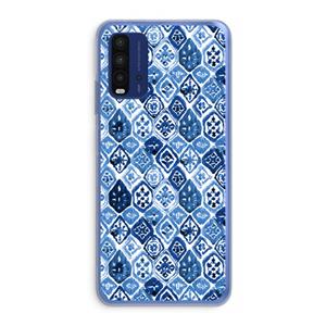 CaseCompany Blauw motief: Xiaomi Redmi 9T Transparant Hoesje