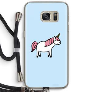 CaseCompany Eenhoorn: Samsung Galaxy S7 Transparant Hoesje met koord