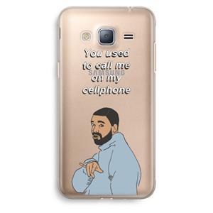 CaseCompany Hotline bling: Samsung Galaxy J3 (2016) Transparant Hoesje