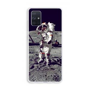 CaseCompany Spaceman: Galaxy A71 Transparant Hoesje