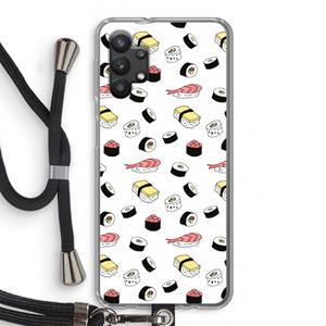 CaseCompany Sushi time: Samsung Galaxy A32 5G Transparant Hoesje met koord