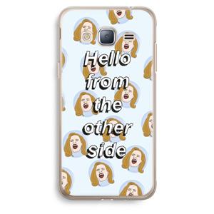 CaseCompany Hello: Samsung Galaxy J3 (2016) Transparant Hoesje