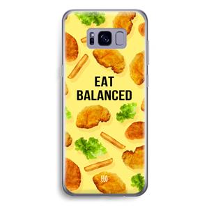 CaseCompany Eat Balanced: Samsung Galaxy S8 Plus Transparant Hoesje