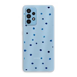CaseCompany Blauwe stippen: Samsung Galaxy A52 Transparant Hoesje