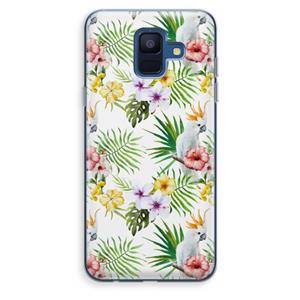 CaseCompany Gele kuif: Samsung Galaxy A6 (2018) Transparant Hoesje