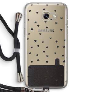 CaseCompany Kleine kattenkopjes: Samsung Galaxy A5 (2017) Transparant Hoesje met koord