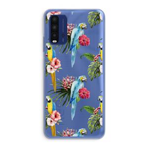CaseCompany Kleurrijke papegaaien: Xiaomi Redmi 9T Transparant Hoesje