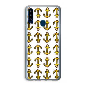 CaseCompany Musketon Anchor: Samsung Galaxy A20s Transparant Hoesje