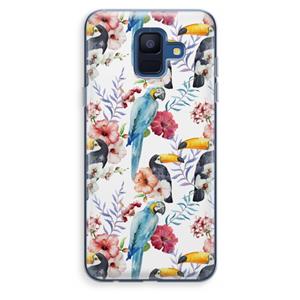 CaseCompany Bloemen tukan: Samsung Galaxy A6 (2018) Transparant Hoesje