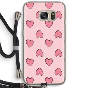 CaseCompany Ondersteboven verliefd: Samsung Galaxy S7 Transparant Hoesje met koord