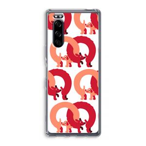 CaseCompany Dogs: Sony Xperia 5 Transparant Hoesje