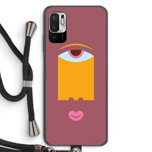 CaseCompany Mono V: Xiaomi Redmi Note 10 5G Transparant Hoesje met koord