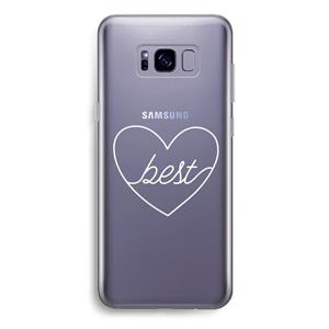 CaseCompany Best heart pastel: Samsung Galaxy S8 Plus Transparant Hoesje