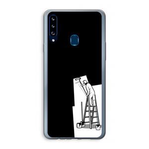 CaseCompany Musketon Painter: Samsung Galaxy A20s Transparant Hoesje