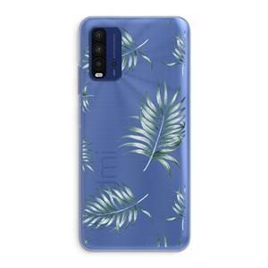 CaseCompany Simple leaves: Xiaomi Redmi 9T Transparant Hoesje