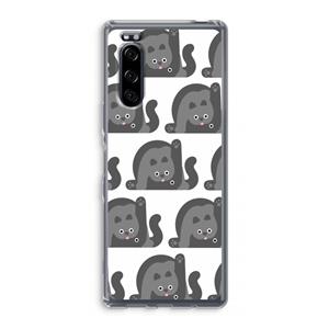 CaseCompany Cats: Sony Xperia 5 Transparant Hoesje