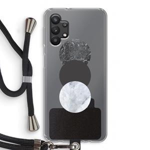 CaseCompany Marmeren cirkels: Samsung Galaxy A32 5G Transparant Hoesje met koord