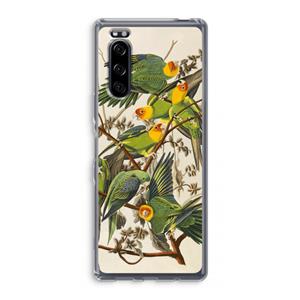 CaseCompany Carolinaparkiet: Sony Xperia 5 Transparant Hoesje