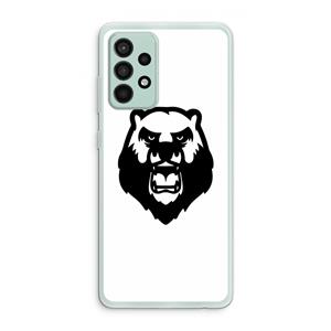 CaseCompany Angry Bear (white): Samsung Galaxy A52s 5G Transparant Hoesje