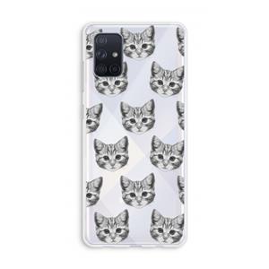 CaseCompany Kitten: Galaxy A71 Transparant Hoesje