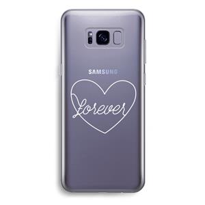 CaseCompany Forever heart pastel: Samsung Galaxy S8 Plus Transparant Hoesje