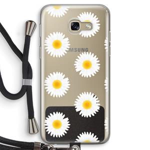 CaseCompany Margrietjes: Samsung Galaxy A5 (2017) Transparant Hoesje met koord